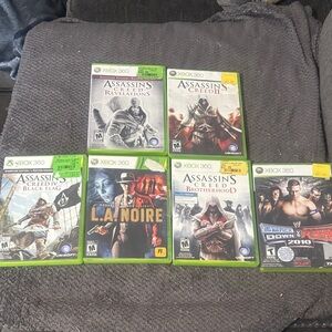 Xbox 360 Video Game Set - Assassin's Creed & More